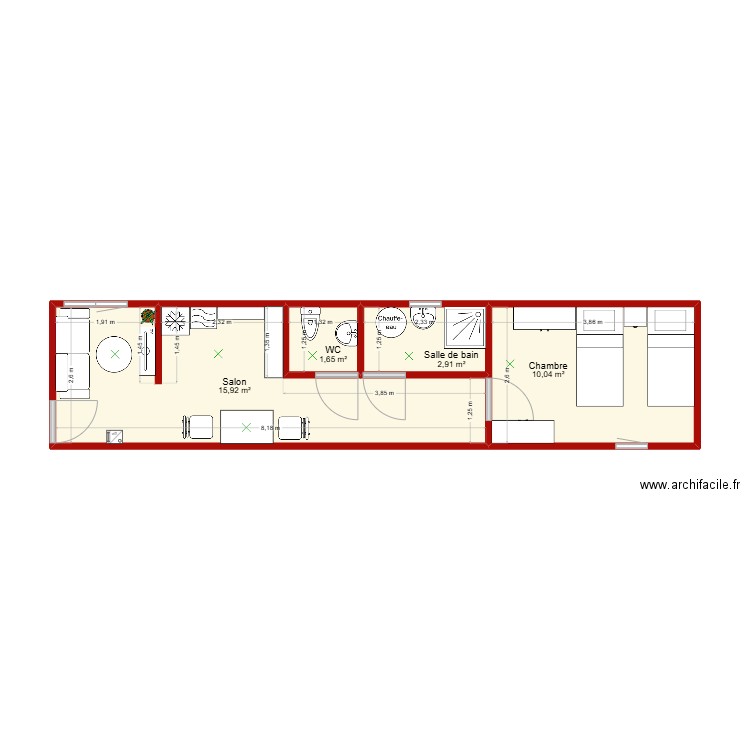 garygabplan. Plan de 4 pièces et 31 m2