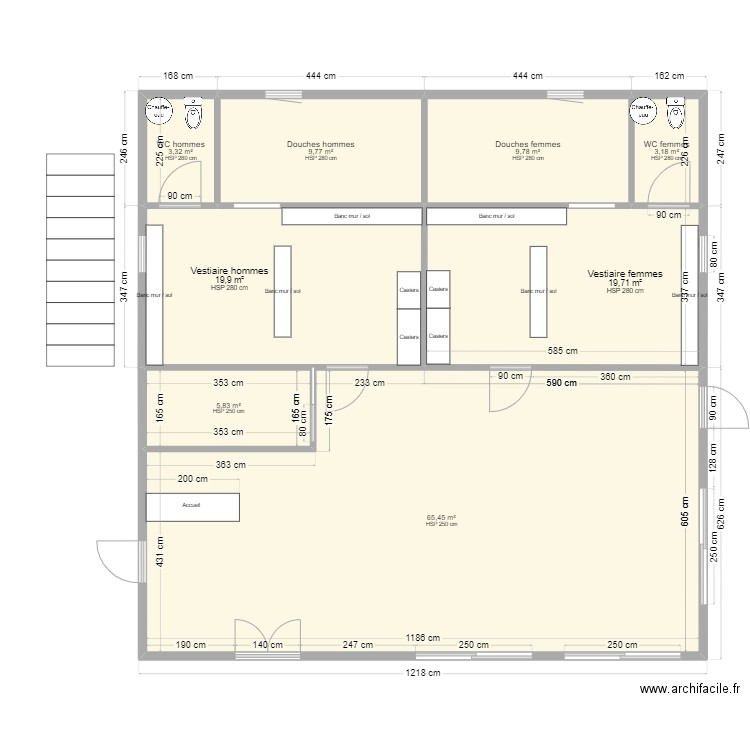 WinUp. Plan de 9 pièces et 139 m2