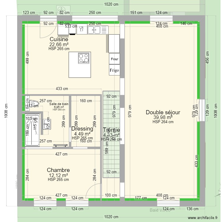 nonorgues v.Marie. Plan de 17 pièces et 194 m2