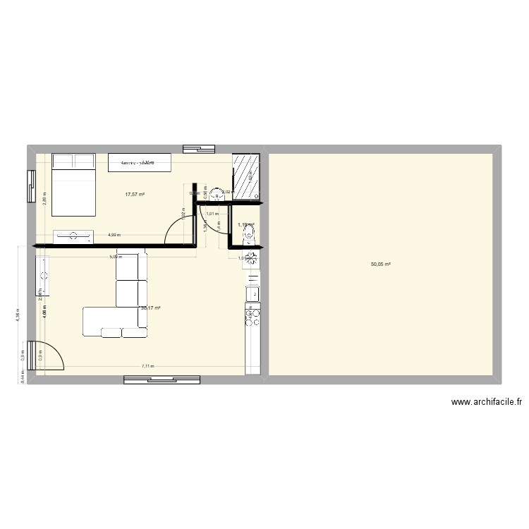 test3. Plan de 4 pièces et 99 m2