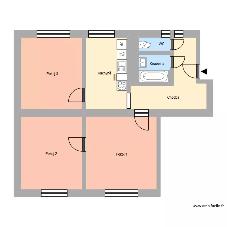 V Parku 117, byt 8. Plan de 13 et 194 m² V Parku 117, byt 8. Plan de 13 et 194 m²
