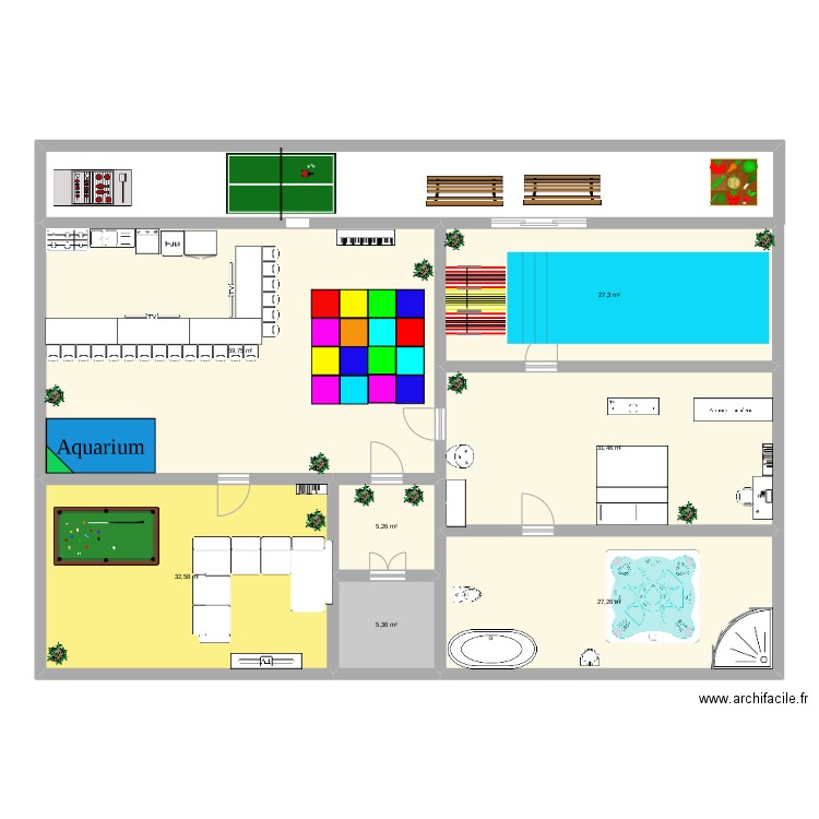 plan dimitri. Plan de 7 pièces et 189 m2