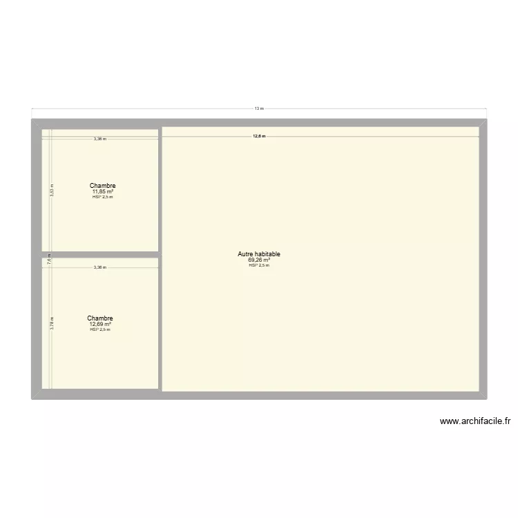 maison1**. Plan de 3  et 120 m²