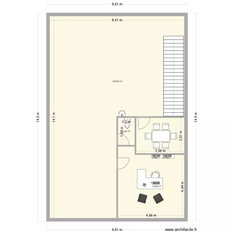 bureau gujan mestras. Plan de 2 Pièces et 135 m² bureau gujan mestras. Plan de 2 Pièces et 135 m²