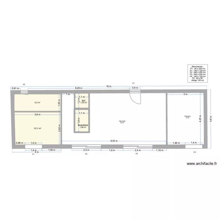 NOTRE maison 76,8m2 finitions. Plan de 4 et 19 m² NOTRE maison 76,8m2 finitions. Plan de 4 et 19 m²