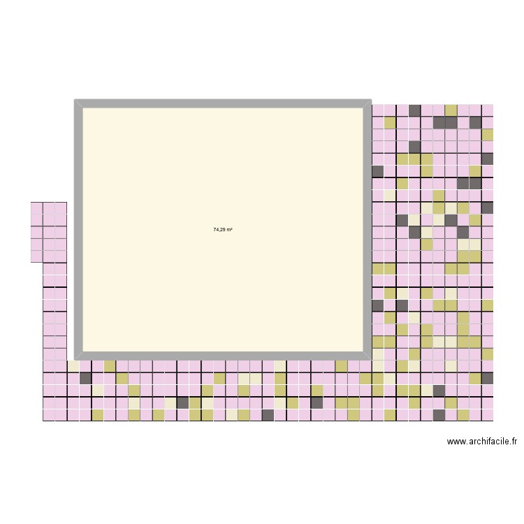 TerrasseIsa_8. Plan de 1 pièce et 74 m2