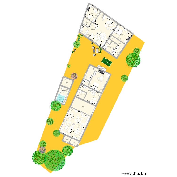 gite faubourg de gien 2. Plan de 29 pièces et 471 m2