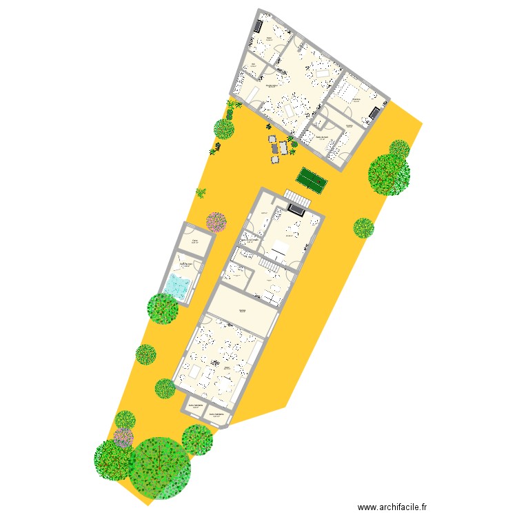 gite faubourg de gien 2. Plan de 33 pièces et 470 m2