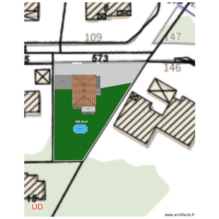 Plan de masse besse - Projet. Plan de 0 pièce et 0 m2
