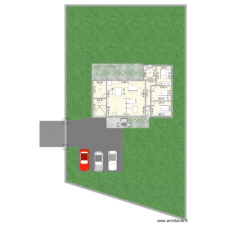 Maison N&deg;3. Plan de 