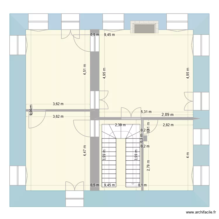 Zicavo Etage 1 actuel. Plan de 