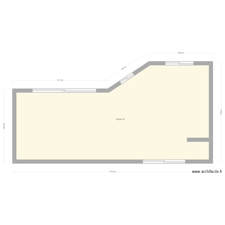 sejour cuisine. Plan de 0 pièce et 0 m2