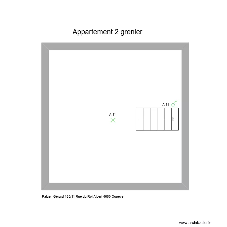 GERARD OUPEYE COMBLE. Plan de 