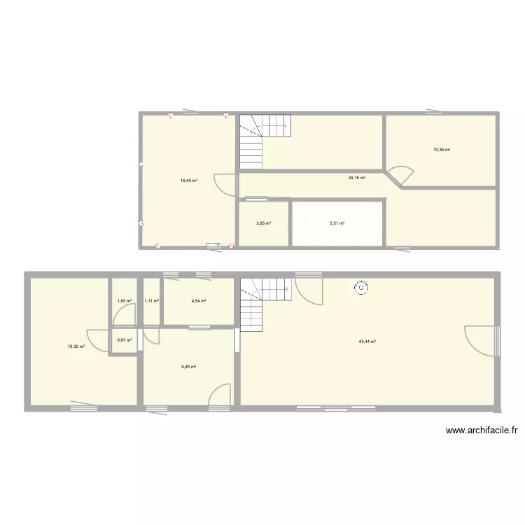 CAVEE. Plan de 12  et 136 m²