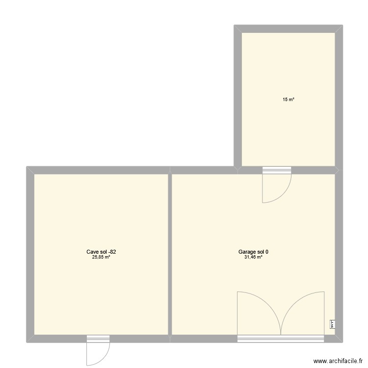 Bat-B. Plan de 3 pièces et 72 m2