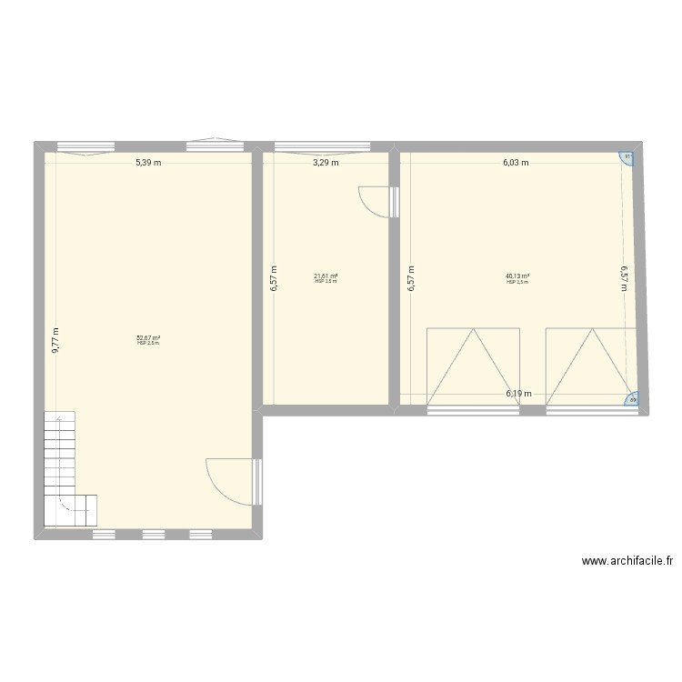 CHAPET 1. Plan de 3 pièces et 114 m2
