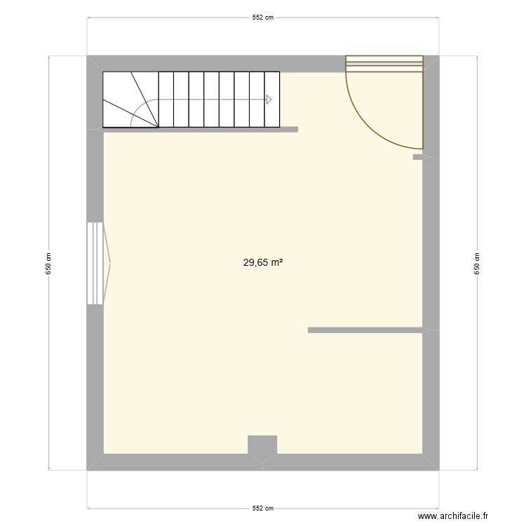 Chambre Parental. Plan de 1 pièce et 30 m2