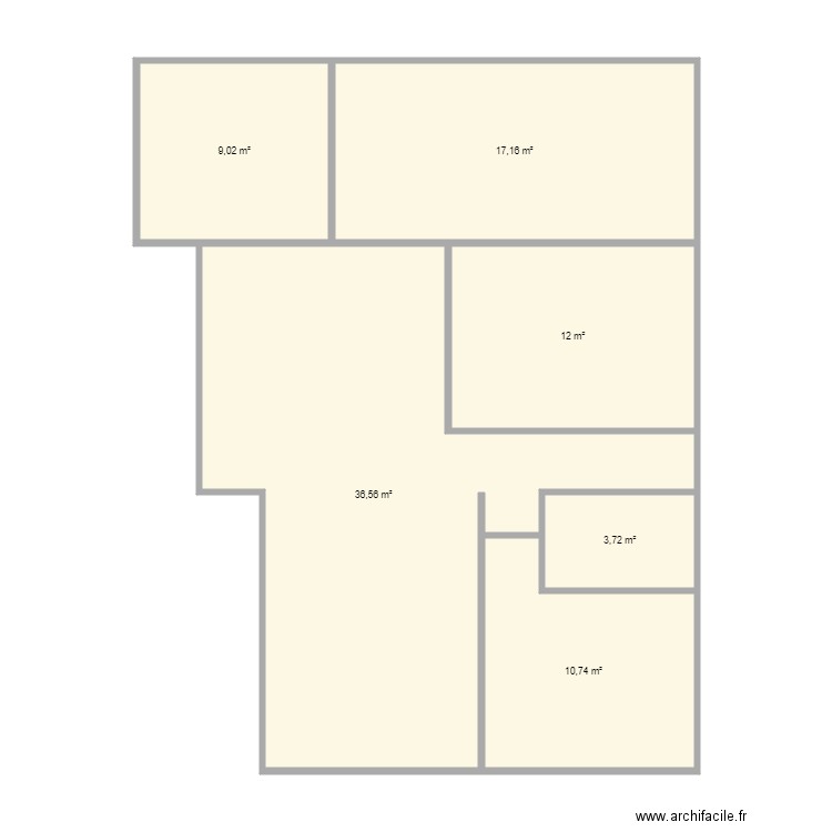 mourat maison neuve. Plan de 6 pièces et 89 m2