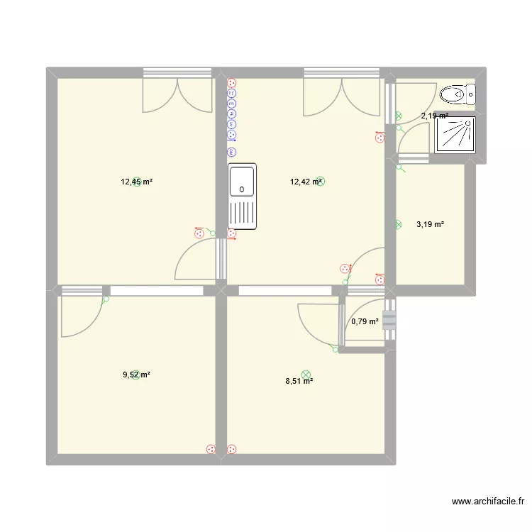 St martin elec. Plan de 7 Pièces et 49 m² St martin elec. Plan de 7 Pièces et 49 m²