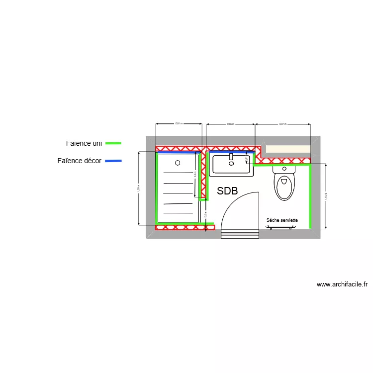 SORBIER SDB faience. Plan de SORBIER SDB faience. Plan de