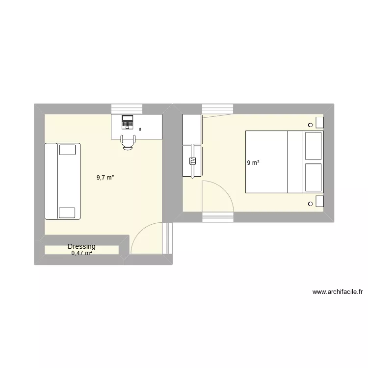 chambre 1 et 2. Plan de chambre 1 et 2. Plan de