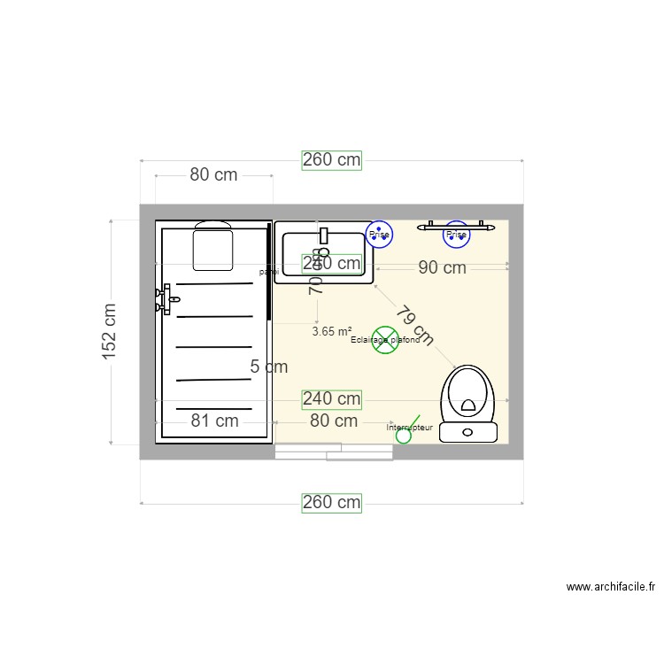 LAVARINI. Plan de 1 pièce et 4 m2