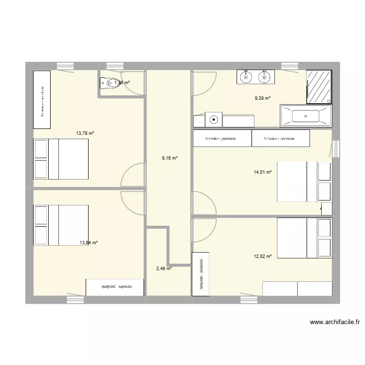 2tage teste. Plan de 8 et 77 m² 2tage teste. Plan de 8 et 77 m²