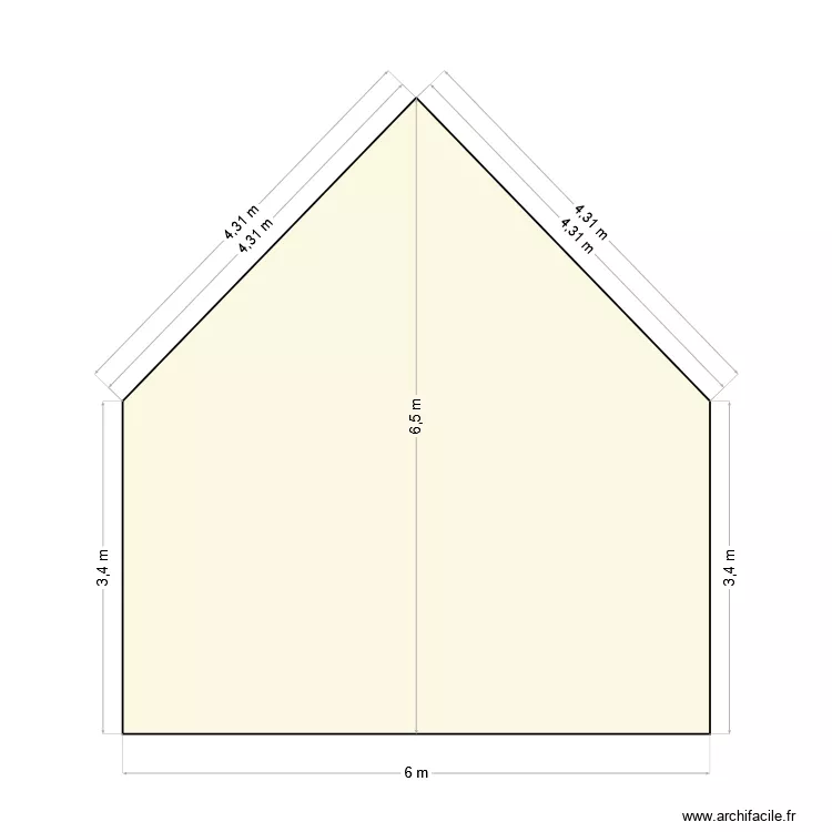 coupe pignon. Plan de 